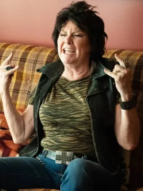 Mary Walsh Deaner 89 Black Leather Vest 1