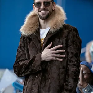 Maximilian Osinski Ted Lasso S03 Brown Fur Coat