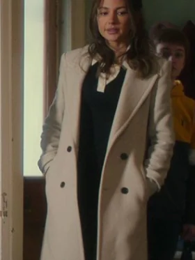 Maya Stern Fool Me Once S01 Wool Long Coat For Sale