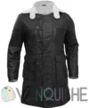 Men’s Black Bane Leather Coat front