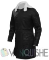Men’s Black Bane Leather Coat left