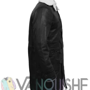 Men’s Black Bane Leather Coat right
