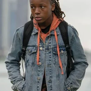 Michael Epps The Chi S02 E8 Blue Denim Trucker Jacket