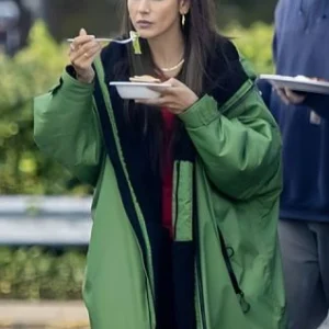 Michelle Keegan Brassic S05 Green Long Coat For Sale