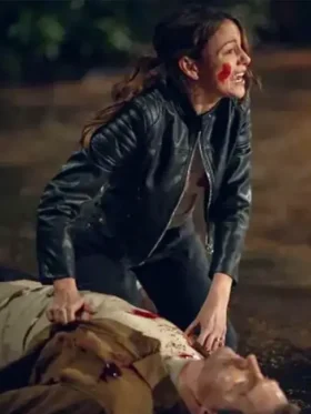 Michelle Keegan Fool Me Once S01 Black Leather Jacket