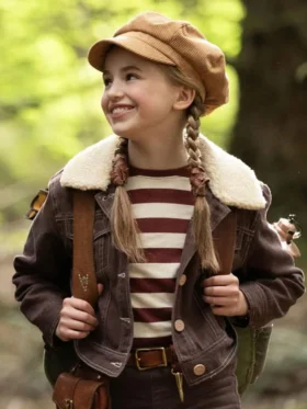 Nell Fisher Bookworm 2024 Brown Denim Shearling Jacket