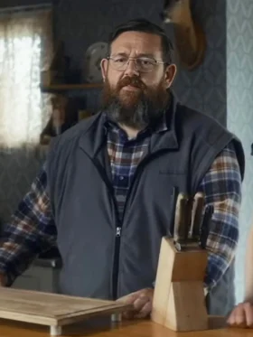 Nick Frost Get Away 2024 Grey Fleece Vest