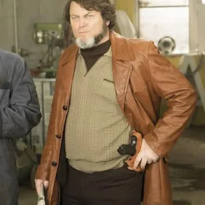 Nick Offerman Fargo Brown Leather Jacket