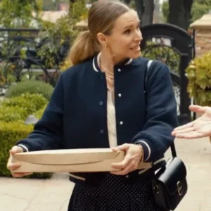 Nobody Wants This 2024 Joanne Blue Cropped Varsity Jacket