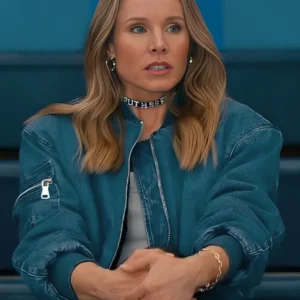 Nobody Wants This Kristen Bell Denim Bomber Jacket For Sale