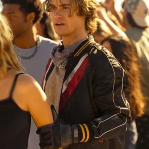 Outer Banks S04 John B Routledge Black Bomber Jacket