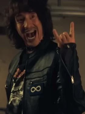 Paul Spence Deaner 89 2024 Black Leather Jacket Front View