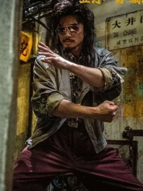 Philip Ng Twilight of the Warriors Walled In Brown Leather Jacket