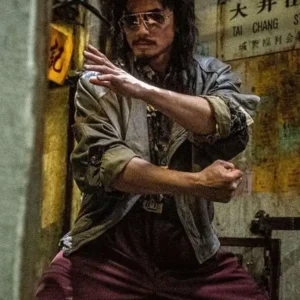 Philip Ng Twilight of the Warriors Walled In Brown Leather Jacket