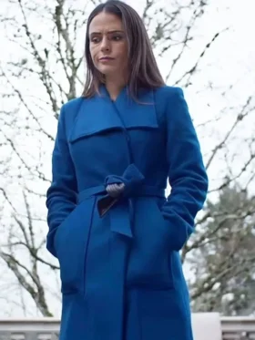 Purchase Jordana Brewster Cellar Door 2024 Blue Wool Coat