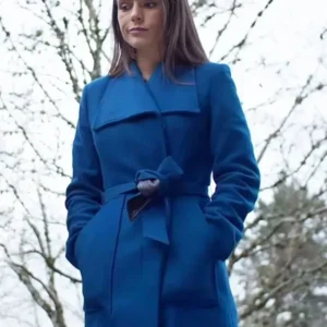 Purchase Jordana Brewster Cellar Door 2024 Blue Wool Coat