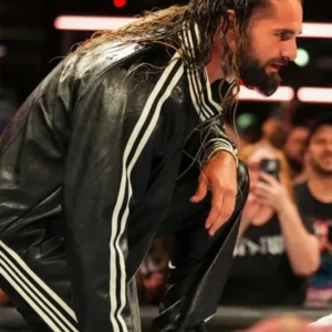 Purchase Monday Night Raw 2024 Seth Rollins Black Leather Jacket