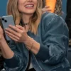 Purchase Nobody Wants This Kristen Bell Denim Bomber Jacket