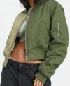 Purchase Simone Hicks All American Homecoming Green Bomber Jacket
