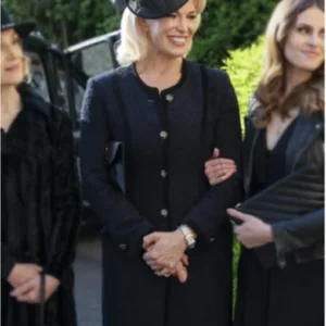 Rebecca Welton Ted Lasso Black Long Coat Full View