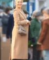 Rebecca Welton Ted Lasso Brown Long Trench Coat Full View