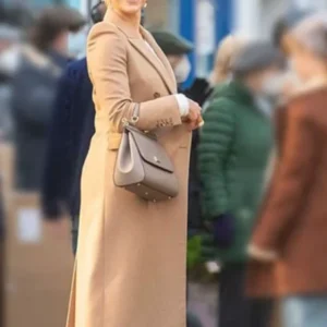 Rebecca Welton Ted Lasso Brown Long Trench Coat Full View