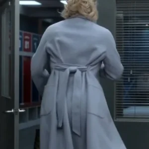 Rebecca Welton Ted Lasso S03 Grey Coat Back