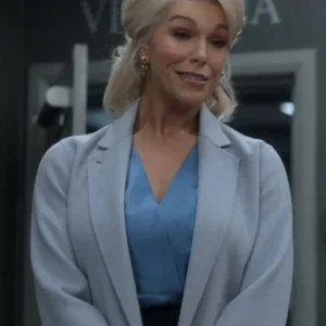 Rebecca Welton Ted Lasso S03 Grey Coat Front