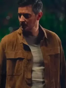 Richard Armitage Fool Me Once Brown Suede Jacket