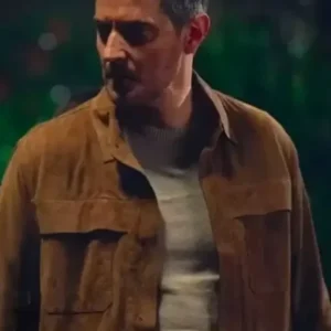 Richard Armitage Fool Me Once Brown Suede Jacket