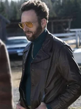 Ricky G Fargo Brown Real Leather Jacket