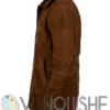 Robert Taylor Longmire Brown Leather Trench Coat left