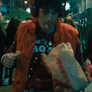 Roddy Ho Slow Horses S04 Orange Puffer Vest