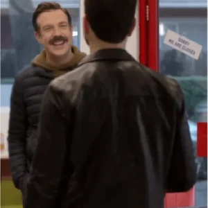 Roy Kent Ted Lasso S02 Brett Goldstein Leather Jacket Back View