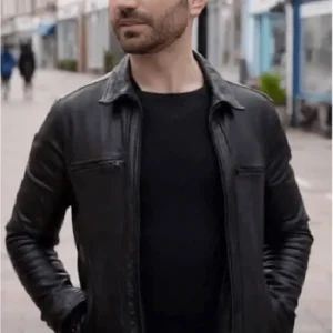 Roy Kent Ted Lasso S02 Brett Goldstein Leather Jacket Full View