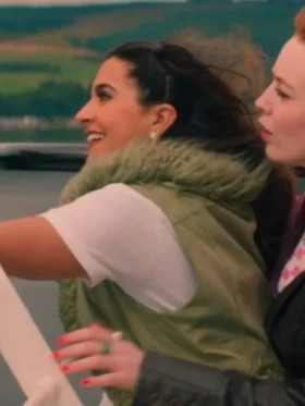 Sabrina Sandhu Dinosaur 2024 Green Fur Vest