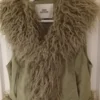 Sabrina Sandhu Dinosaur 2024 Green Fur Vest Front View