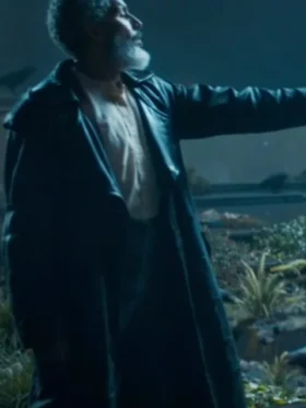 Sami Bouajila The Crow Black Trench Coat Front