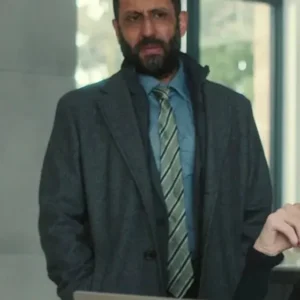 Sami Kierce Fool Me Once Grey Wool Coat For Sale