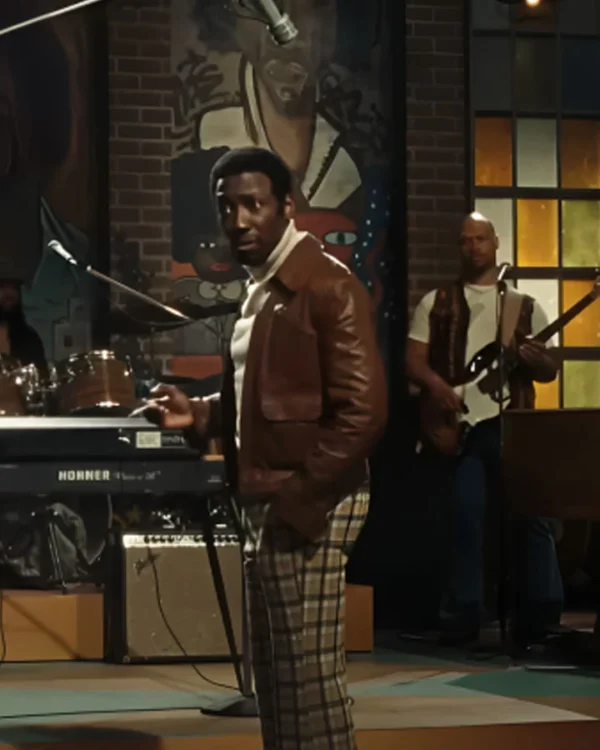 Saturday Night Garrett Morris Brown Leather Jacket On Sale