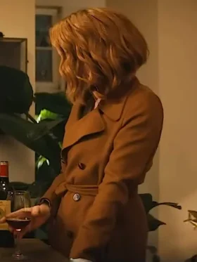 Shop Canary Black 2024 Kate Beckinsale Brown Trench Coat