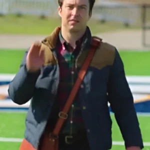 Shop English Teacher 2024 Brian Jordan Alvarez Blue Puffer Jacket