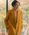 Shop Fool Me Once Adelle Leonce Yellow Wool Coat