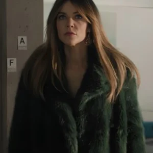 Shop High Potential Morgan Gillory Green Fur Coat