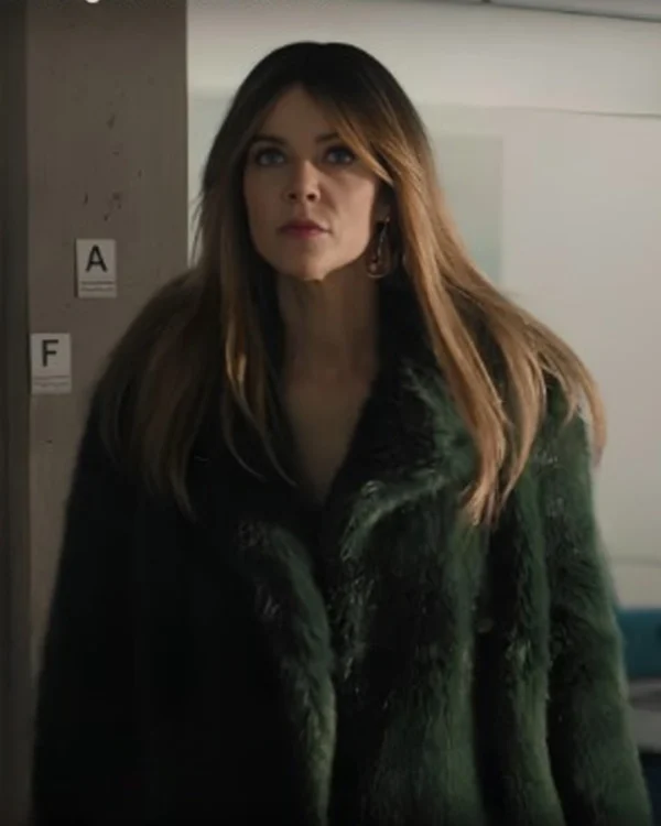 Shop High Potential Morgan Gillory Green Fur Coat
