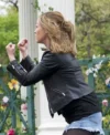 Shop Julia Stiles Chosen Family 2024 Black Biker Jacket 510x638 1