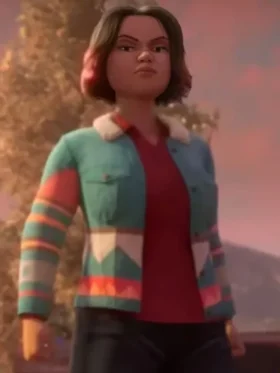 Shop Jurassic World Chaos Theory Sammy Gutierrez Shearling Jacket