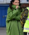 Shop Michelle Keegan Brassic S05 Green Long Coat