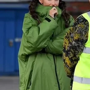 Shop Michelle Keegan Brassic S05 Green Long Coat