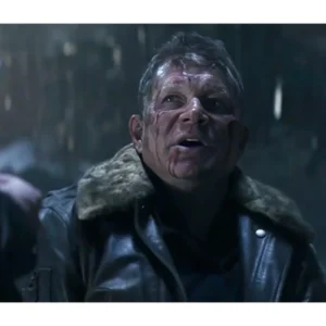 Shop Superman Lois S04 Sam Lane Black Shearling Jacket